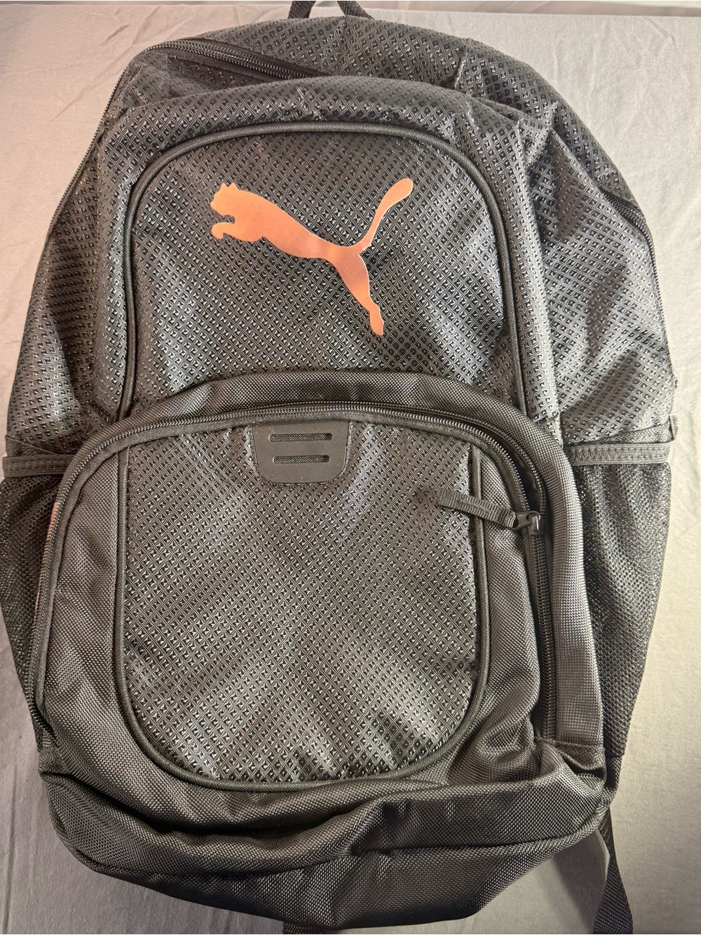 Puma Black Evercat Contender 3.0 Backpack with rose gold Puma Logo